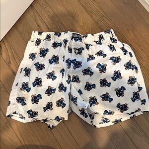 Polo Ralph Lauren White boxer shorts with Bear Print
